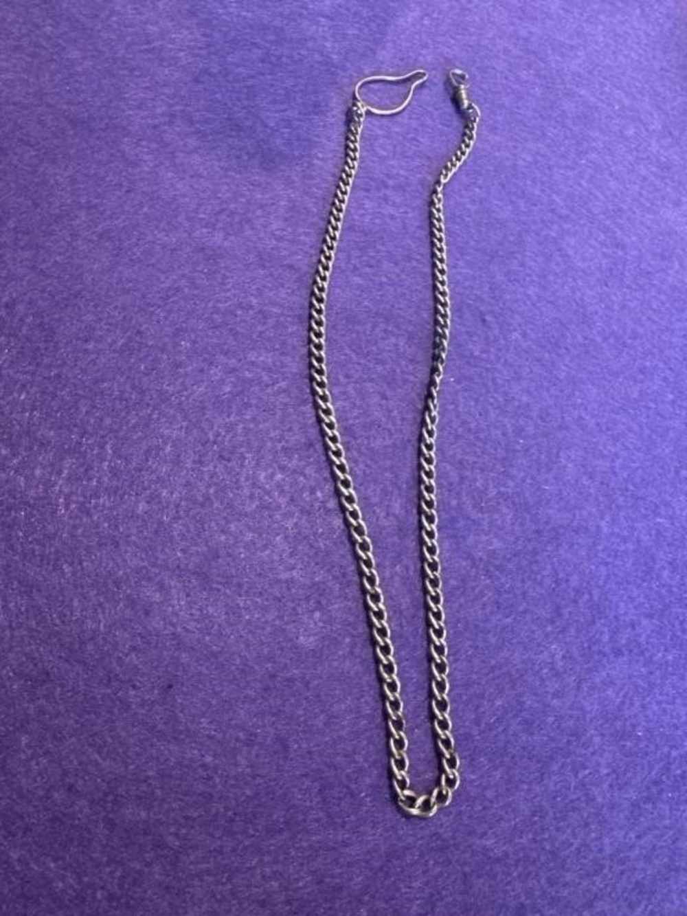 SOLD! Not For Sale! Vintage 19” 925 Sterling Silver Curb Pocket Watch Chain 17.9